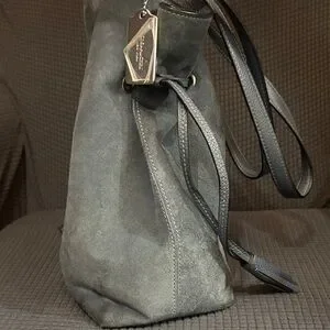 Coach | Bags | Coach Dark Gray Suede Backpack | Poshmark display picture 2